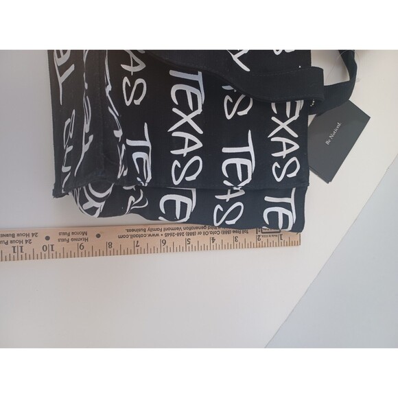 NWT ROBIN RUTH Texas Canvas Tote Bag Black HTF - Picture 7 of 7